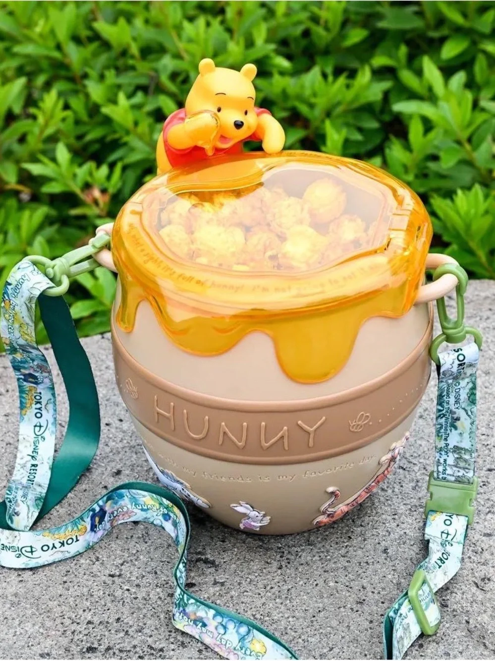 Disney Winnie the Pooh Hunny Pot Snack Bucket - Yellow, Tan, Green